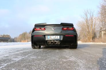 Fox Endschalldämpfer mittig 4x100 Typ 25 für Corvette C7 / Z06 – Edelstahl, Rohr 70 mm, EG-Gutachten