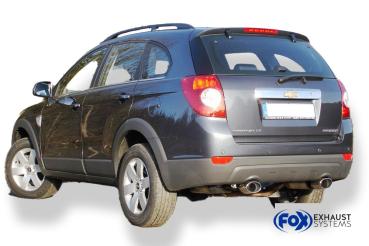 Fox Endschalldämpfer 115x85 Typ 33 rechts/links für Chevrolet Captiva KLAC – Edelstahl, Rohr 45 mm, EG-Gutachten