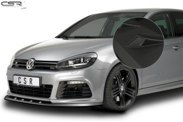 CSR Frontspoiler | Cup-Spoilerlippe mit ABE für VW Golf 6 R CSL002-M Carbon Look matt strukturiert (keine Lackierung erforderlich)