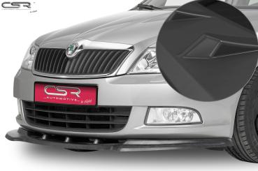 CSR Frontspoiler | Cup-Spoilerlippe mit ABE für Skoda Octavia II (1Z) CSL028-L schwarz matt (Lackierung erforderlich)
