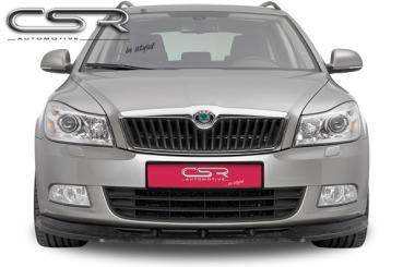 CSR Frontspoiler | Cup-Spoilerlippe mit ABE für Skoda Octavia II (1Z) CSL028-L schwarz matt (Lackierung erforderlich)