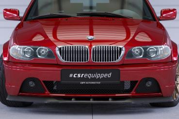 CSR Frontspoiler | Cup-Spoilerlippe mit ABE für BMW 3er E46 Coupe / Cabrio CSL073-M Carbon Look matt strukturiert (keine Lackierung erforderlich)