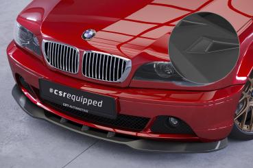 CSR Frontspoiler | Cup-Spoilerlippe mit ABE für BMW 3er E46 Coupe / Cabrio CSL073-L Lackierung erforderlich (schwarz matt)