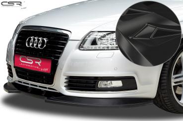 CSR Frontspoiler | Cup-Spoilerlippe mit ABE für Audi A6 4F S-Line CSL106-G Glossy schwarz Hochglanz (keine Lackierung erforderlich)