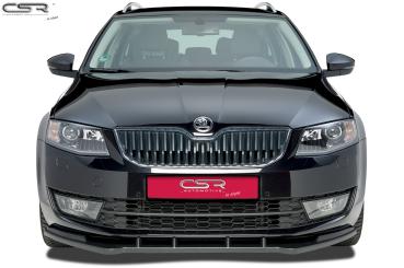 CSR Frontspoiler | Cup-Spoilerlippe mit ABE für Skoda Octavia 3 Typ 5E CSL134-M Carbon Look matt strukturiert (keine Lackierung erforderlich)