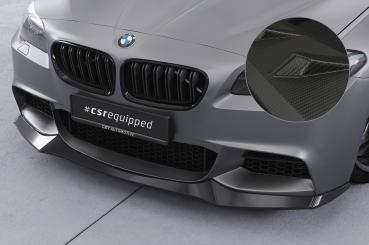 CSR Frontspoiler | Cup-Spoilerlippe mit ABE für BMW 5er F10/F11 M-Paket CSL137-M Carbon Look matt strukturiert (keine Lackierung erforderlich)