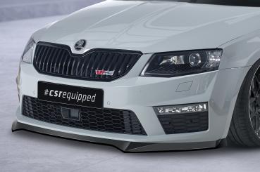 CSR Frontspoiler | Cup-Spoilerlippe mit ABE für Skoda Octavia 3 (Typ 5E) RS CSL150-L schwarz matt (Lackierung erforderlich)