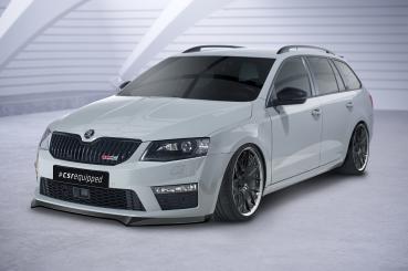 CSR Frontspoiler | Cup-Spoilerlippe mit ABE für Skoda Octavia 3 (Typ 5E) RS CSL150-L schwarz matt (Lackierung erforderlich)