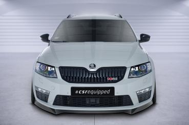 CSR Frontspoiler | Cup-Spoilerlippe mit ABE für Skoda Octavia 3 (Typ 5E) RS CSL150-L schwarz matt (Lackierung erforderlich)
