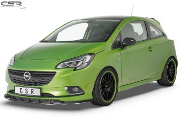 CSR Frontspoiler | Cup-Spoilerlippe mit ABE für Opel Corsa E OPC-Line CSR-CSL154-M Carbon Look matt strukturiert (keine Lackierung erforderlich)