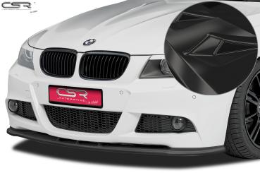 CSR Frontspoiler | Cup-Spoilerlippe mit ABE für BMW 3er E90 / E91 LCI M-Paket CSL168-G Glossy schwarz glänzend (keine Lackierung erforderlich)