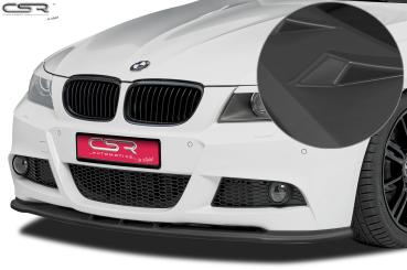 CSR Frontspoiler | Cup-Spoilerlippe mit ABE für BMW 3er E90 / E91 LCI M-Paket CSL168-L Lackierung erforderlich (schwarz matt)