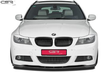 CSR Frontspoiler | Cup-Spoilerlippe mit ABE für BMW 3er E90 / E91 LCI M-Paket CSL168-C Carbon Look glänzend (keine Lackierung erforderlich)