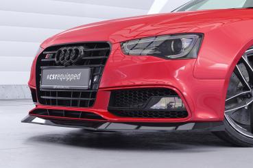 CSR Frontspoiler | Cup-Spoilerlippe mit ABE für Audi A5/S5 8T CSR-CSL187-G Glossy schwarz Hochglanz (keine Lackierung erforderlich)