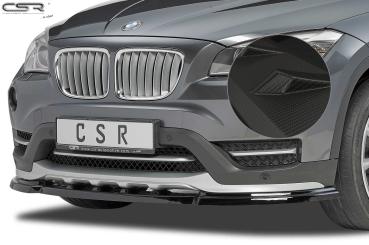 CSR Frontspoiler | Cup-Spoilerlippe mit ABE für BMW X1 E84 CSL197-M Carbon Look matt strukturiert (keine Lackierung erforderlich)