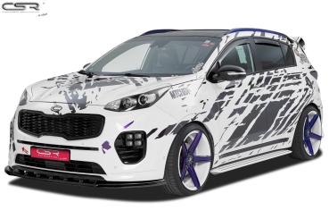 CSR Frontspoiler | Cup-Spoilerlippe mit ABE für Kia Sportage QL CSL200-G Glossy schwarz glänzend (keine Lackierung erforderlich)