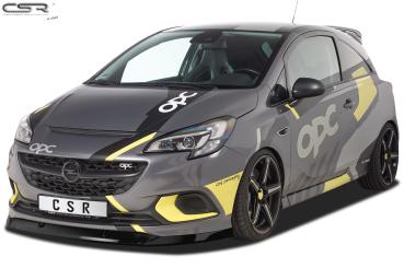 CSR Frontspoiler | Cup-Spoilerlippe mit ABE ABE für Opel Corsa E OPC CSL275-L schwarz matt (Lackierung erforderlich)