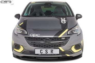 CSR Frontspoiler | Cup-Spoilerlippe mit ABE ABE für Opel Corsa E OPC CSL275-L schwarz matt (Lackierung erforderlich)