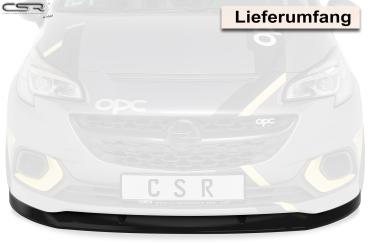 CSR Frontspoiler | Cup-Spoilerlippe mit ABE ABE für Opel Corsa E OPC CSL275-L schwarz matt (Lackierung erforderlich)