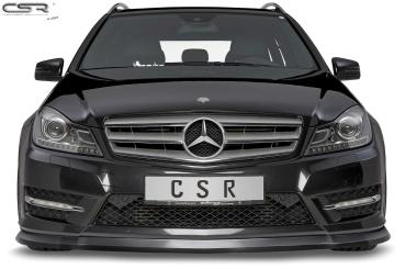 CSR Frontspoiler | Cup-Spoilerlippe mit ABE für Mercedes-Benz C-Klasse 204 CSL308-M Carbon Look matt strukturiert (keine Lackierung erforderlich)