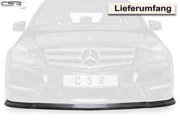 CSR Frontspoiler | Cup-Spoilerlippe mit ABE für Mercedes-Benz C-Klasse 204 CSL308-M Carbon Look matt strukturiert (keine Lackierung erforderlich)