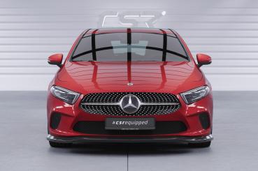CSR Frontspoiler | Cup-Spoilerlippe mit ABE für Mercedes-Benz A-Klasse W177 CSL312-M Carbon Look matt strukturiert (keine Lackierung erforderlich)