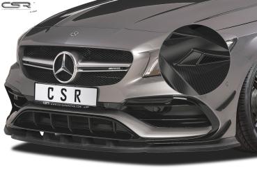 CSR Frontspoiler | Cup-Spoilerlippe mit ABE für Mercedes-Benz CLA 45 AMG / A 45 AMG CSL315-C Carbon Look glänzend (keine Lackierung erforderlich)