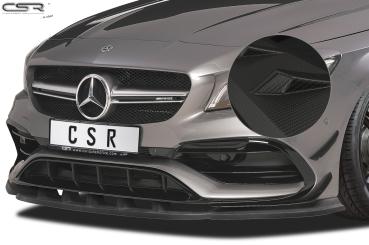 CSR Frontspoiler | Cup-Spoilerlippe mit ABE für Mercedes-Benz CLA 45 AMG / A 45 AMG CSL315-M Carbon Look matt strukturiert (keine Lackierung erforderlich)