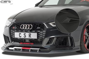 CSR Frontspoiler | Cup-Spoilerlippe mit ABE für Audi RS3 8V CSL322-M Carbon Look matt strukturiert (keine Lackierung erforderlich)