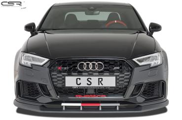 CSR Frontspoiler | Cup-Spoilerlippe mit ABE für Audi RS3 8V CSL322-M Carbon Look matt strukturiert (keine Lackierung erforderlich)
