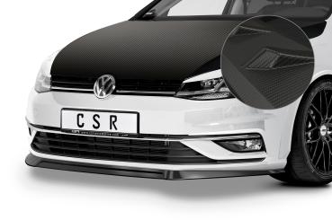 CSR Frontspoiler | Cup-Spoilerlippe mit ABE für VW Golf 7 CSL324-M Carbon Look matt strukturiert (keine Lackierung erforderlich)
