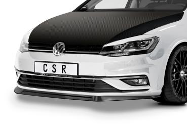 CSR Frontspoiler | Cup-Spoilerlippe mit ABE für VW Golf 7 CSL324-S Strukturiert schwarz matt (keine Lackierung erforderlich)