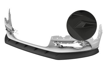 CSR Frontspoiler | Cup-Spoilerlippe mit ABE für Audi A6 C7 4G CSL325-M Carbon Look matt strukturiert (keine Lackierung erforderlich)