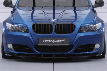 CSR Frontspoiler | Cup-Spoilerlippe mit ABE für BMW E90 / E91 LCI CSL327-C Carbon Look glänzend (keine Lackierung erforderlich)