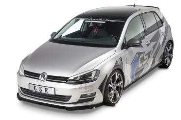 CSR Frontspoiler | Cup-Spoilerlippe mit ABE für VW Golf 7 CSL330-L Lackierung erforderlich (schwarz matt)