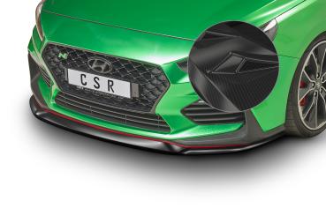 CSR Frontspoiler | Cup-Spoilerlippe mit ABE für Hyundai I30 (PD) N/N-Line CSL331-C Carbon Look Hochglanz (keine Lackierung erforderlich)
