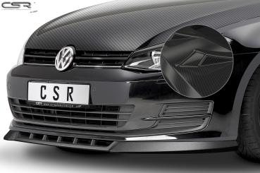 CSR Frontspoiler | Cup-Spoilerlippe mit ABE für VW Golf 7 CSL332-C Carbon Look glänzend (keine Lackierung erforderlich)