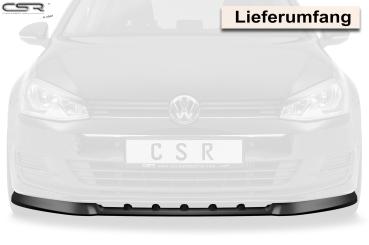 CSR Frontspoiler | Cup-Spoilerlippe mit ABE für VW Golf 7 CSL332-S Strukturiert schwarz matt (keine Lackierung erforderlich)