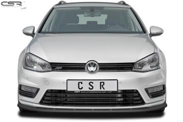 CSR Frontspoiler | Cup-Spoilerlippe mit ABE für VW Golf 7 R-Line CSL333-G Glossy schwarz glänzend (keine Lackierung erforderlich)