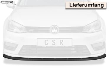 CSR Frontspoiler | Cup-Spoilerlippe mit ABE für VW Golf 7 R-Line CSL333-G Glossy schwarz glänzend (keine Lackierung erforderlich)