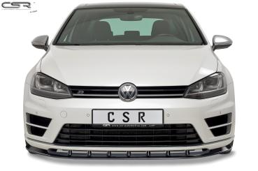 CSR Frontspoiler | Cup-Spoilerlippe mit ABE für VW Golf 7 R CSL340-L Lackierung erforderlich (schwarz matt)