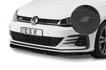 CSR Frontspoiler | Cup-Spoilerlippe mit ABE für VW Golf 7 GTI / GTD CSL345-S Strukturiert schwarz matt (keine Lackierung erforderlich)