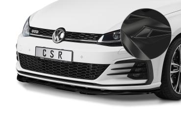 CSR Frontspoiler | Cup-Spoilerlippe mit ABE für VW Golf 7 GTI / GTD CSL345-G Glossy schwarz glänzend (keine Lackierung erforderlich)