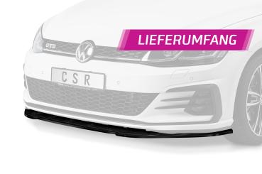 CSR Frontspoiler | Cup-Spoilerlippe mit ABE für VW Golf 7 GTI / GTD CSL345-G Glossy schwarz glänzend (keine Lackierung erforderlich)