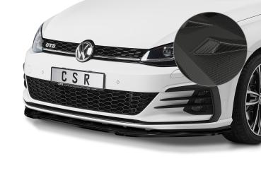 CSR Frontspoiler | Cup-Spoilerlippe mit ABE für VW Golf 7 GTI / GTD CSL345-M Carbon Look matt strukturiert (keine Lackierung erforderlich)