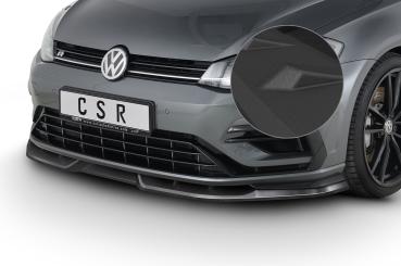 CSR Frontspoiler | Cup-Spoilerlippe mit ABE für VW Golf 7 R CSL346-S Strukturiert schwarz matt (keine Lackierung erforderlich)