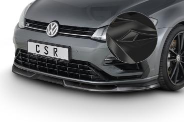 CSR Frontspoiler | Cup-Spoilerlippe mit ABE für VW Golf 7 R CSL346-G Glossy schwarz glänzend (keine Lackierung erforderlich)