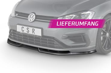 CSR Frontspoiler | Cup-Spoilerlippe mit ABE für VW Golf 7 R CSL346-G Glossy schwarz glänzend (keine Lackierung erforderlich)