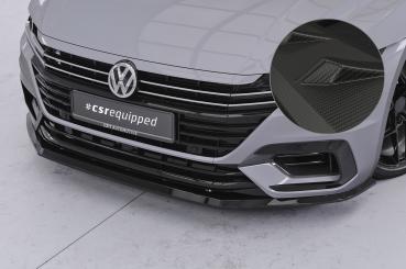 CSR Frontspoiler | Cup-Spoilerlippe mit ABE für VW Arteon R-Line CSL348-M Carbon Look matt strukturiert (keine Lackierung erforderlich)