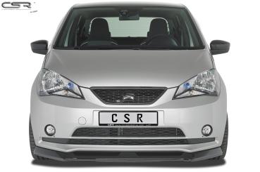 CSR Frontspoiler | Cup-Spoilerlippe mit ABE für Seat Mii CSL349-G Glossy schwarz glänzend (keine Lackierung erforderlich)
